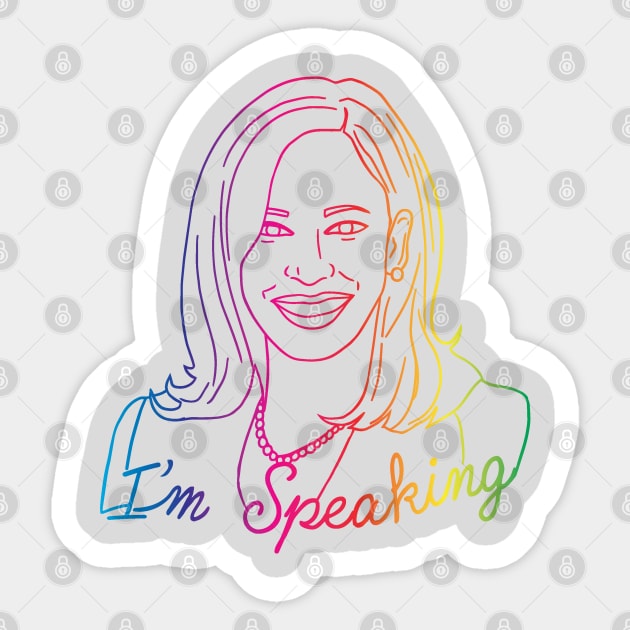 I'm Speaking, Kamala Harris - 3 Sticker by centeringmychi